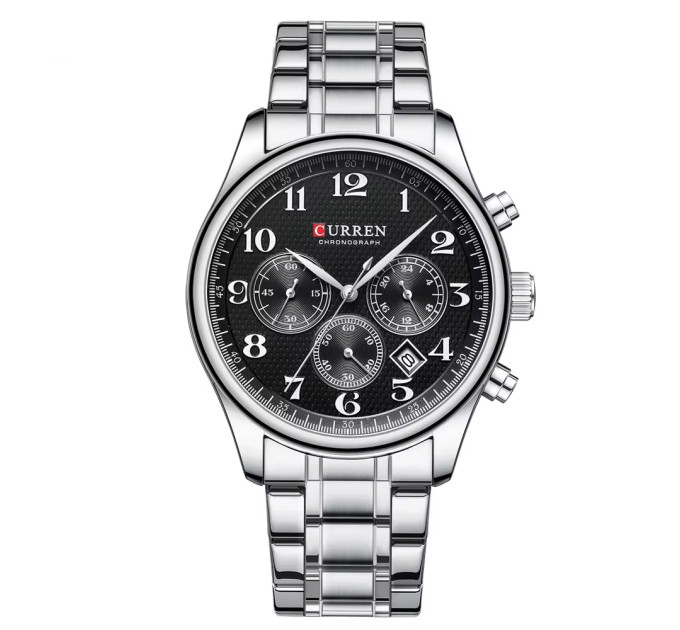 Curren 8466 Silver-Black