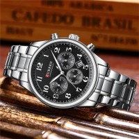 Curren 8466 Silver-Black