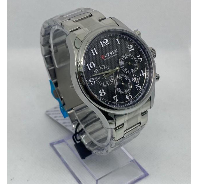 Curren 8466 Silver-Black