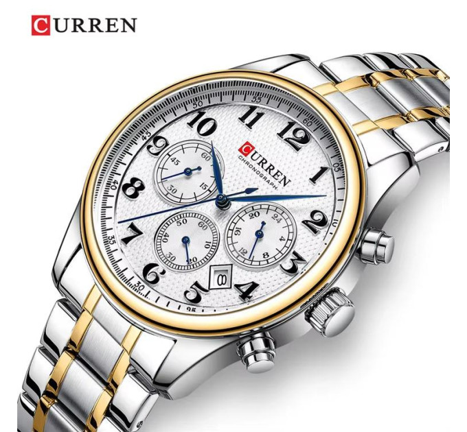 Curren 8466 Silver-Gold-White