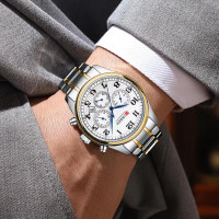Curren 8466 Silver-Gold-White