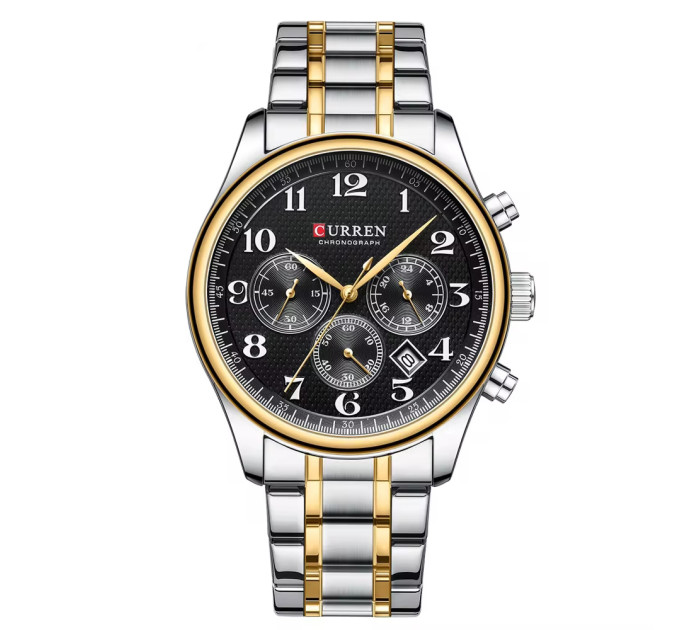 Curren 8466 Silver-Gold-Black