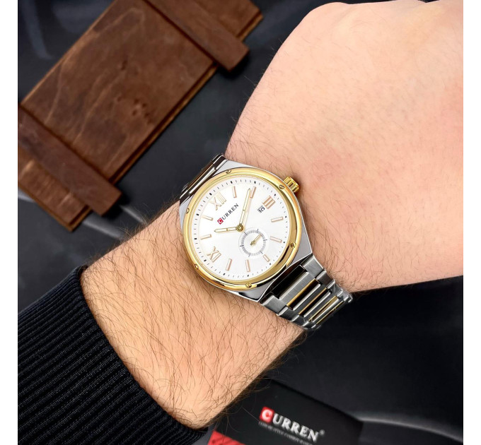 Curren 8471 Silver-Gold-White