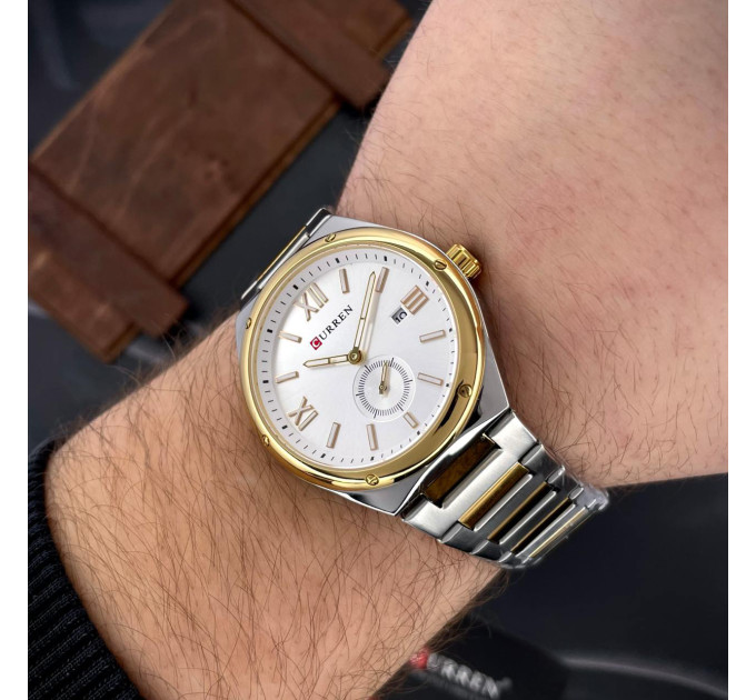 Curren 8471 Silver-Gold-White