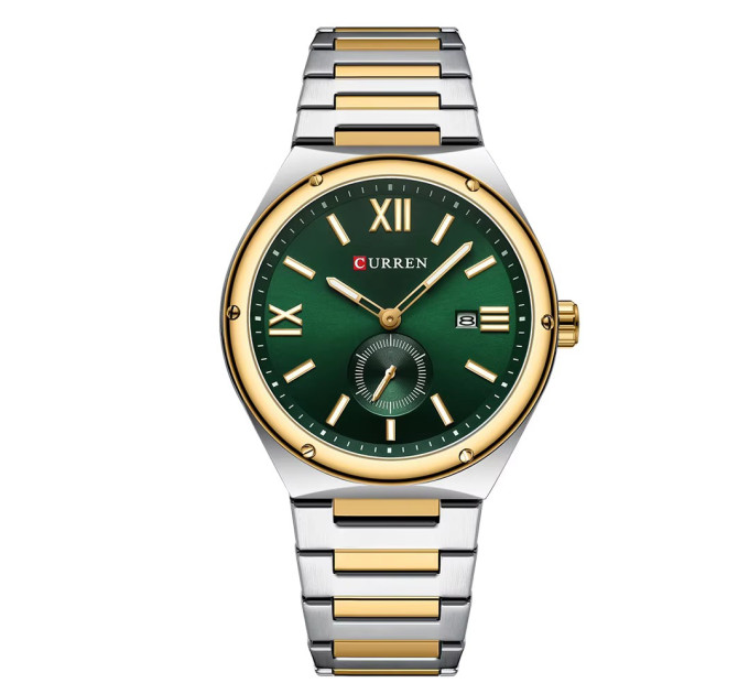 Curren 8471 Silver-Gold-Green