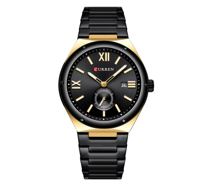 Curren 8471 Black-Gold-Black
