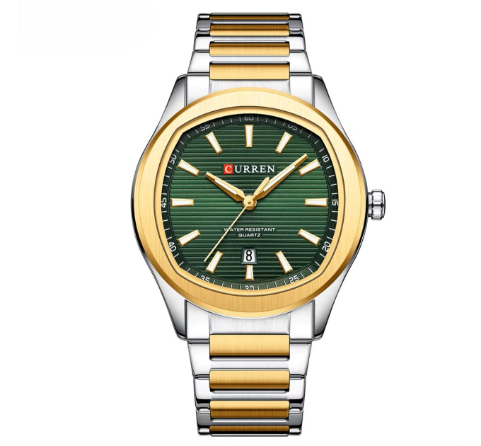 Curren 8474 Silver-Gold-Green