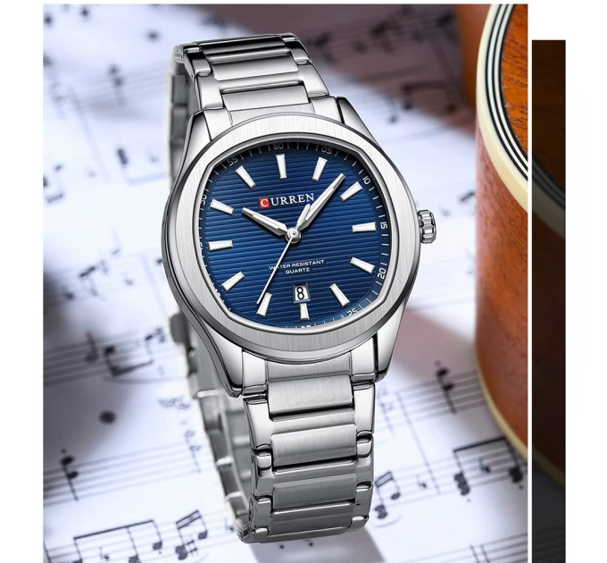 Curren 8474 Silver-Blue