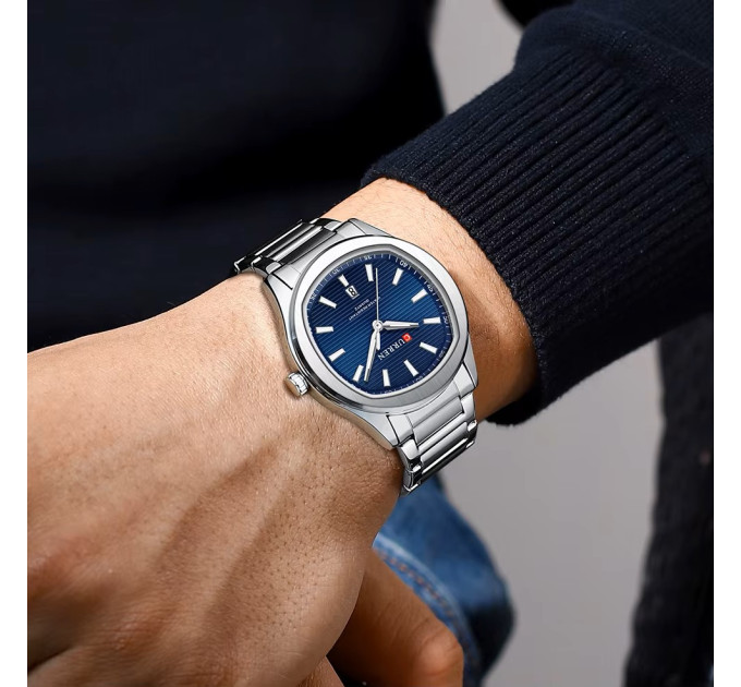 Curren 8474 Silver-Blue