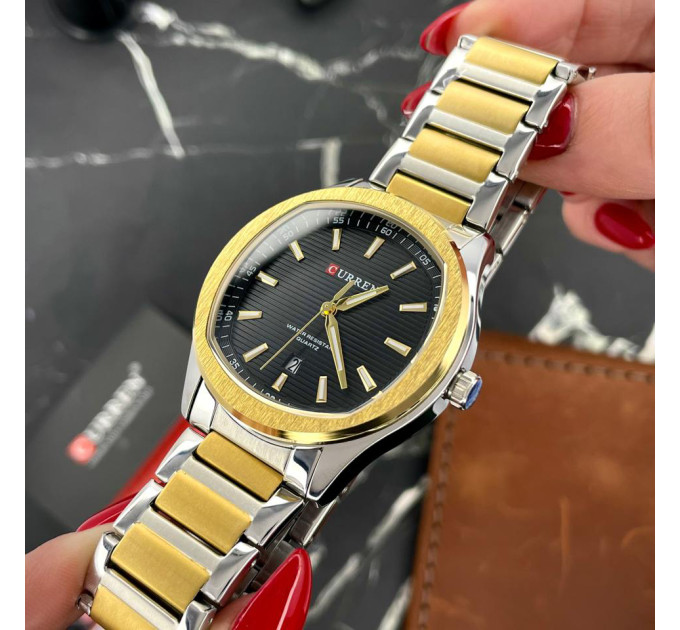 Curren 8474 Silver-Gold-Black