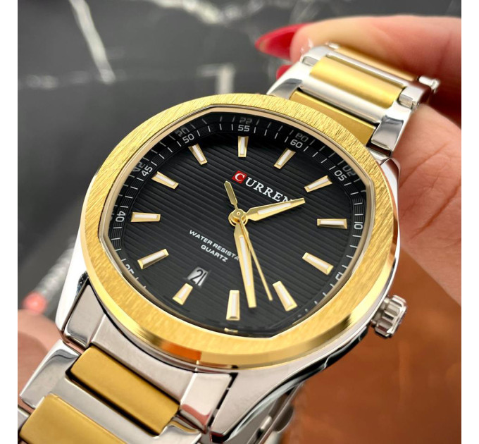 Curren 8474 Silver-Gold-Black