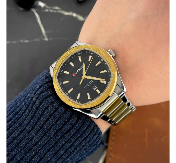 Curren 8474 Silver-Gold-Black