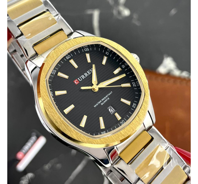 Curren 8474 Silver-Gold-Black