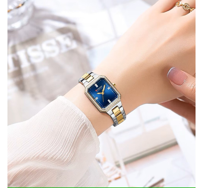 Curren 9102 Silver-Gold-Blue