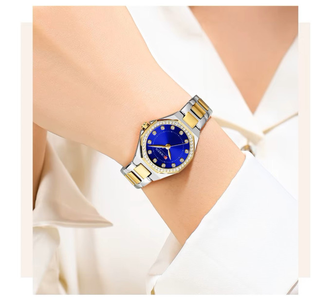 Curren 9100 Silver-Gold-Blue