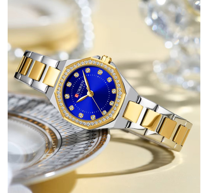 Curren 9100 Silver-Gold-Blue