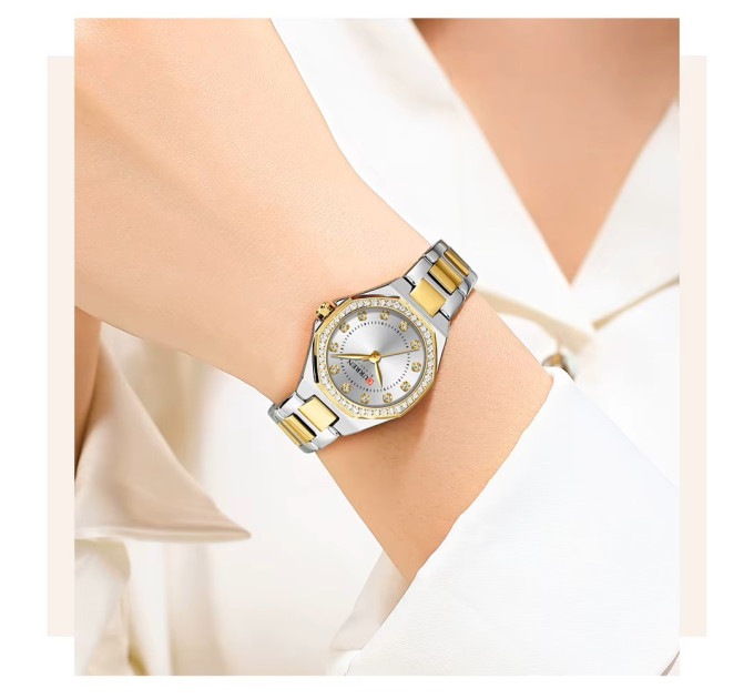 Curren 9100 Silver-Gold-White