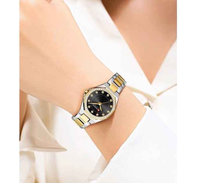 Curren 9100 Silver-Gold-Black