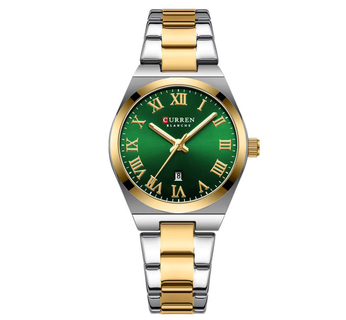 Curren 9095 Gold-Silver-Green