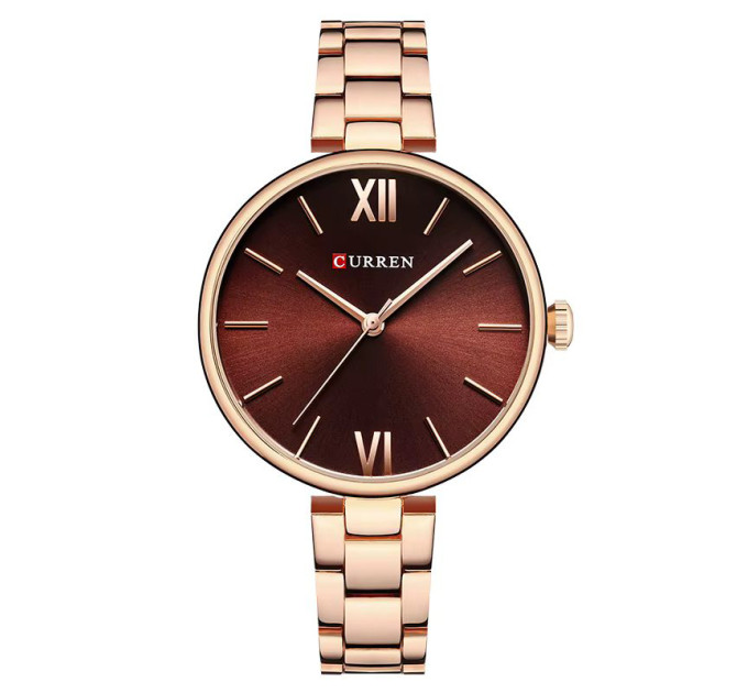 Curren 9017 Rose Gold-Red
