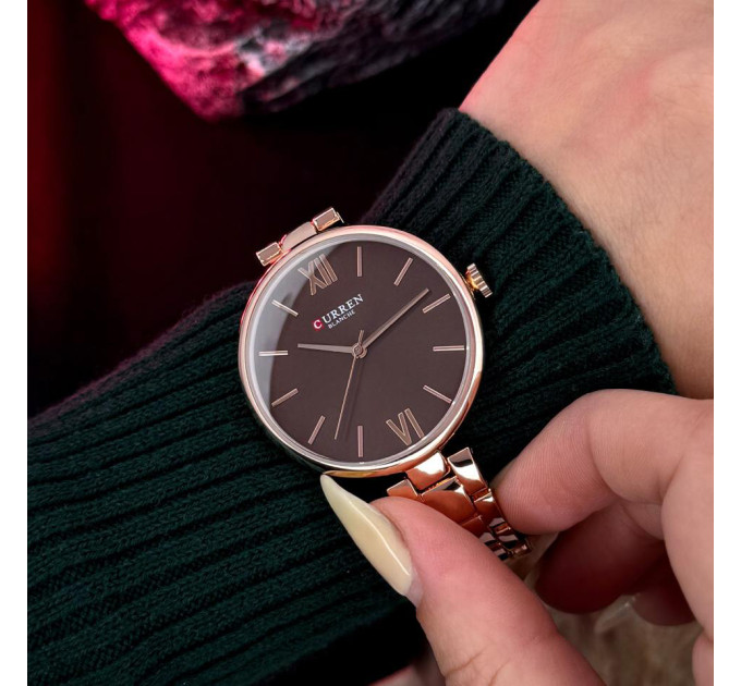 Curren 9017 Rose Gold-Red