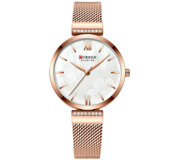 Curren 9067 Rose Gold-White