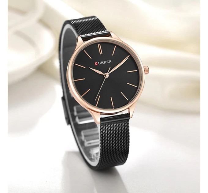 Curren 9024 Black-Rose Gold