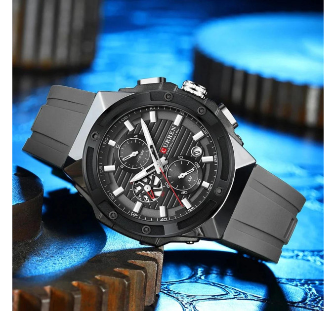 Curren 8462 Silver-Black