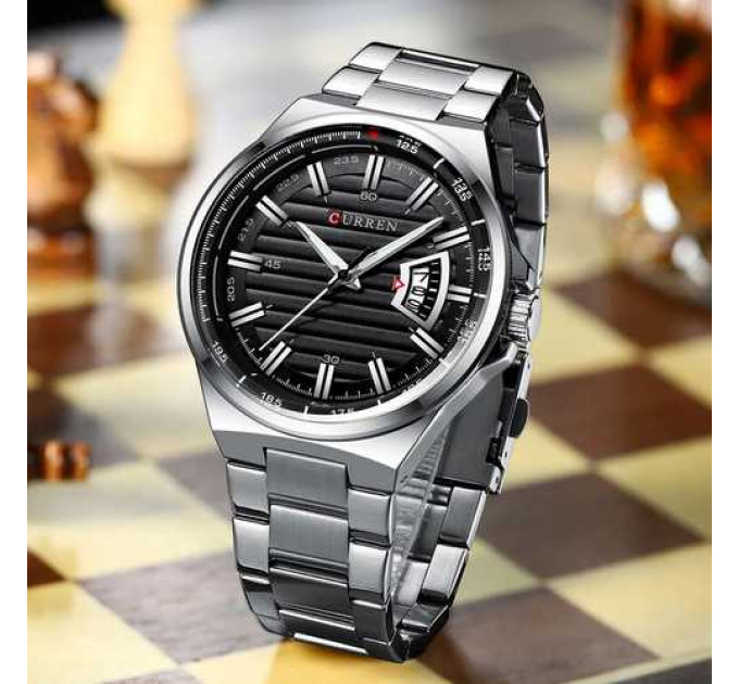 Curren 8375 Silver-Black
