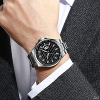 Curren 8375 Silver-Black