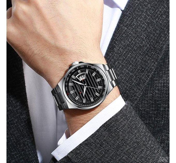 Curren 8375 Silver-Black