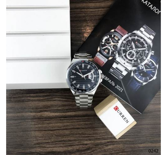 Curren 8375 Silver-Black