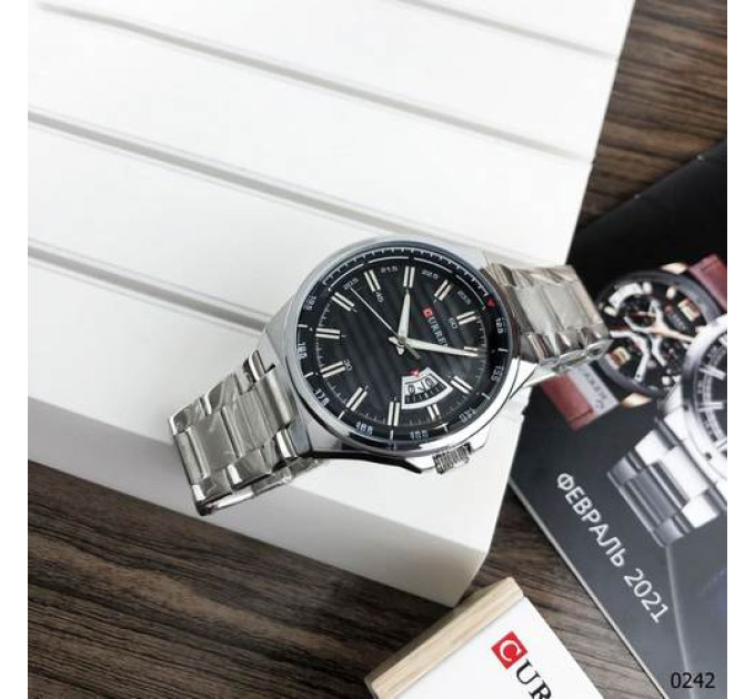Curren 8375 Silver-Black