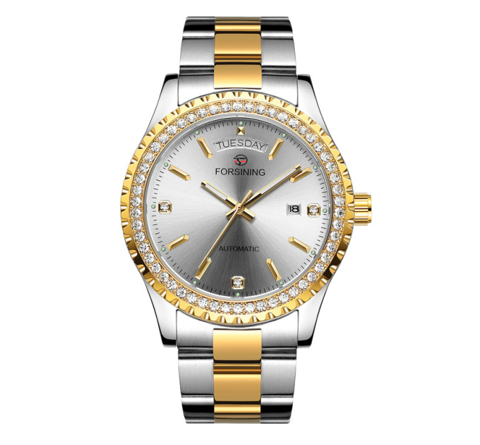 Forsining 6919 Silver-Gold-White Steel