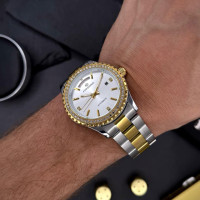 Forsining 6919 Silver-Gold-White Steel