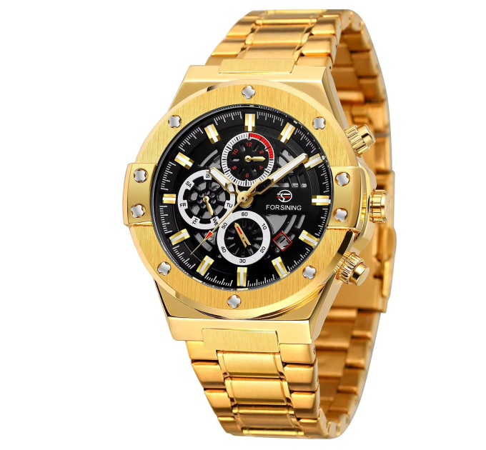 Forsining 6914 Gold-Black Steel