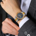 Forsining 6919 Silver-Gold-Blue Steel