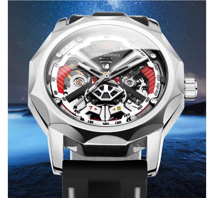 Forsining 8284 Silver-Black