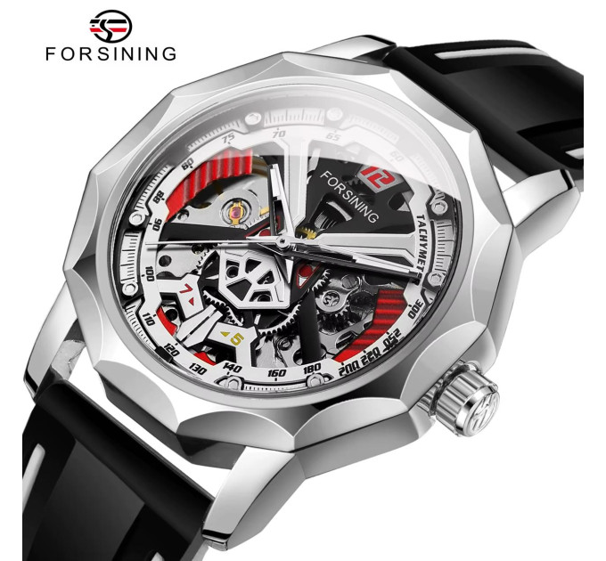Forsining 8284 Silver-Black