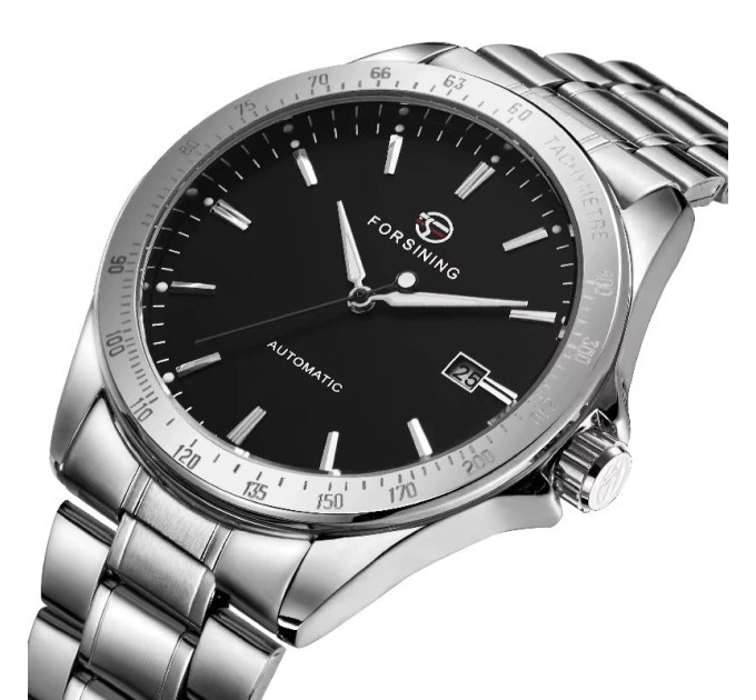 Forsining 8294 Silver-Black Steel