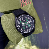 Awarder Embroidery Black-Green Black Battery 10ATM