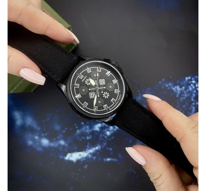 Awarder Embroidery Black-Army Green Black Battery 10ATM