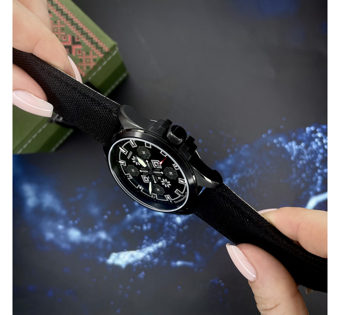 Awarder Embroidery Black-Army Green Black Battery 10ATM