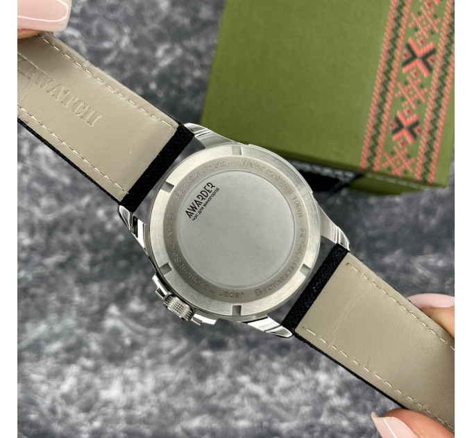 Awarder Embroidery Silver-Green Black Automatic 10ATM