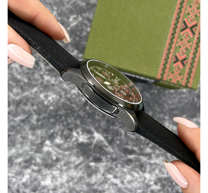 Awarder Embroidery Black-Red Black Automatic 10ATM