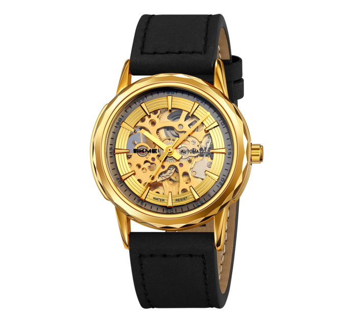 Skmei M035LGDBK Gold-Black Leather