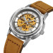 Skmei M035LSILTBN Silver-Light Brown Leather