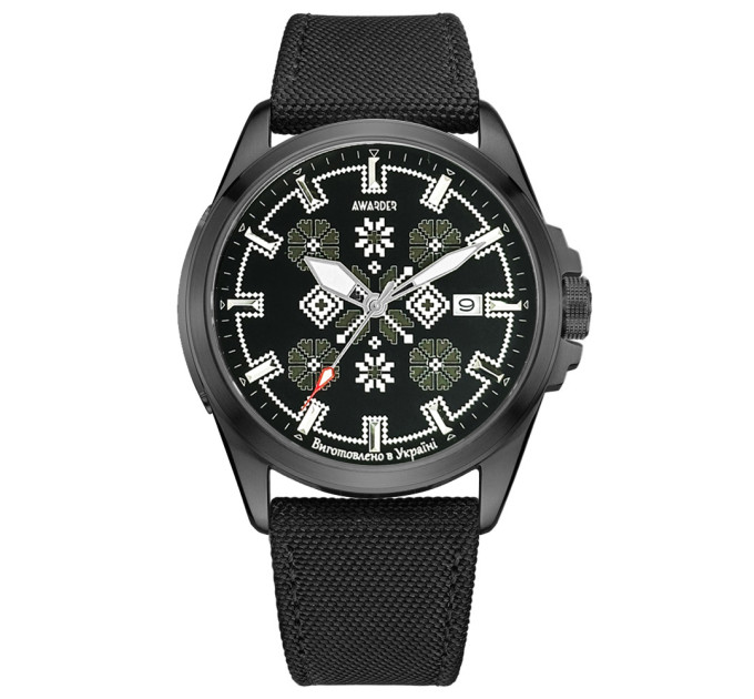 Awarder Embroidery Black-Army Green Black Automatic 10ATM