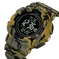 Skmei 2077AGCM Army Green Camo+Compass STOPPED