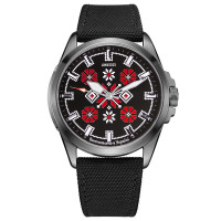 Awarder Embroidery Silver-Red Black Battery 10ATM